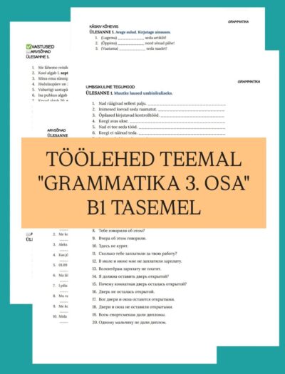Õppevahend eesti keele B1-taseme eksamiks teemal „Grammatika 3.osa“