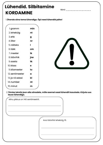 Lühendid ja silbitamine