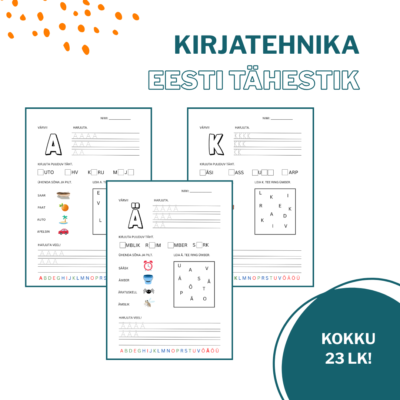 Kirjatehnika töölehed (EESTI TÄHESTIK)
