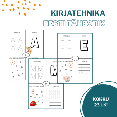 Kirjatehnika töölehed (EESTI TÄHESTIK)