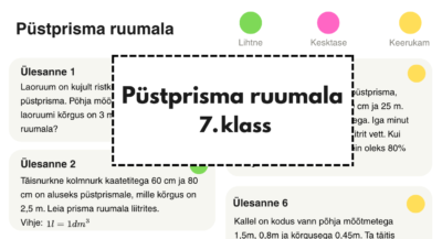 MÕTLEV KLASSIRUUM: püstprisma ruumala