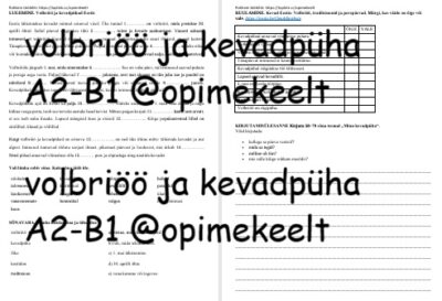 Volbriöö ja kevadpüha (A2-B1)