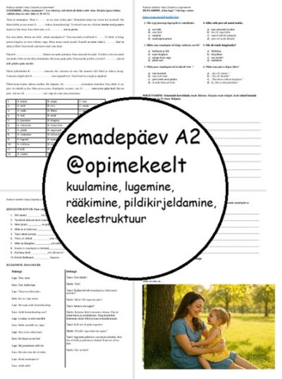 Emadepäeva tööleht (A2)