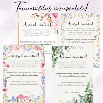 Tänuavaldus vanematele