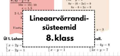 TÖÖLEHT: lineaarvõrrandisüsteemid
