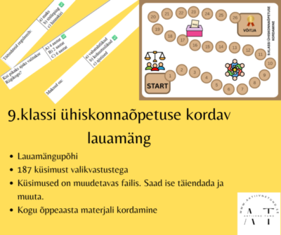 9.klassi ühiskonnaõpetuse kordav lauamäng