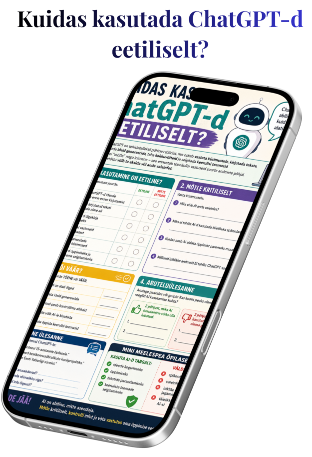 Kuidas kasutada ChatGPT-d eetiliselt? – praktiline tööleht keskkoolile