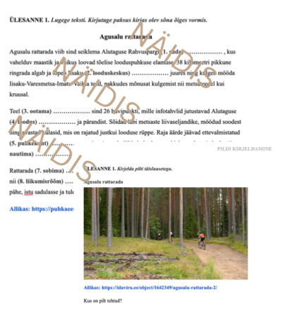 B1 TÖÖLEHED TEEMAL LOODUS