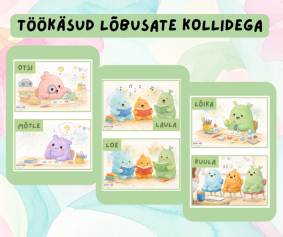 Töökäsupildid lõbusate kollidega