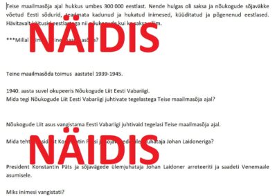 Eesti rahva kannatuste aastad (Mauruse 5. klassi ajalooõpik)