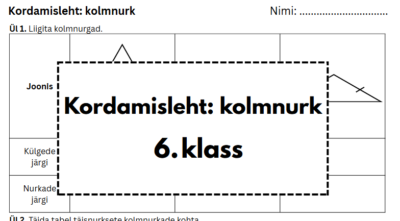 Kordamisleht: kolmnurk
