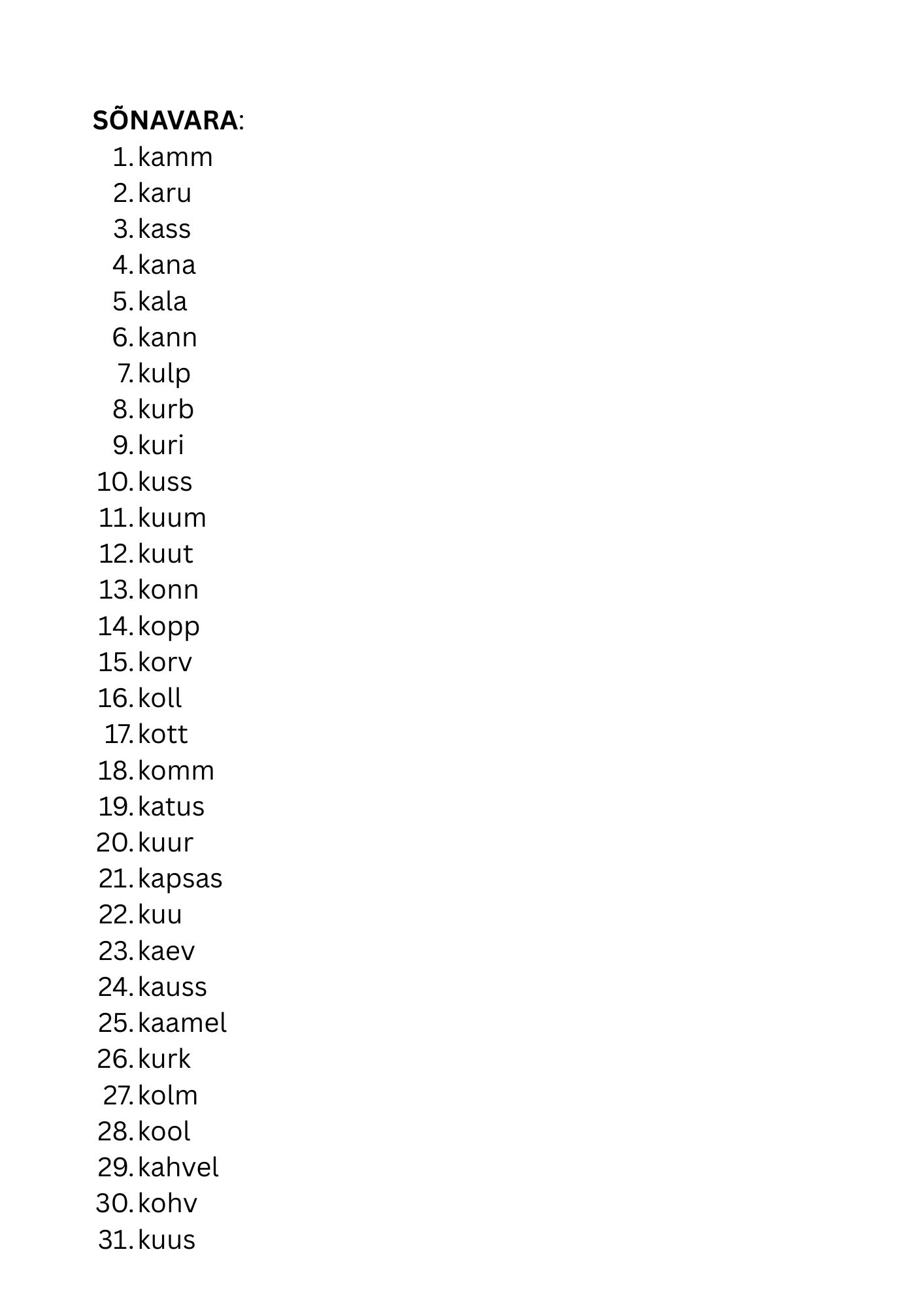 Dobble - K-häälik sõna alguses tagavokaalide ees - Image 2