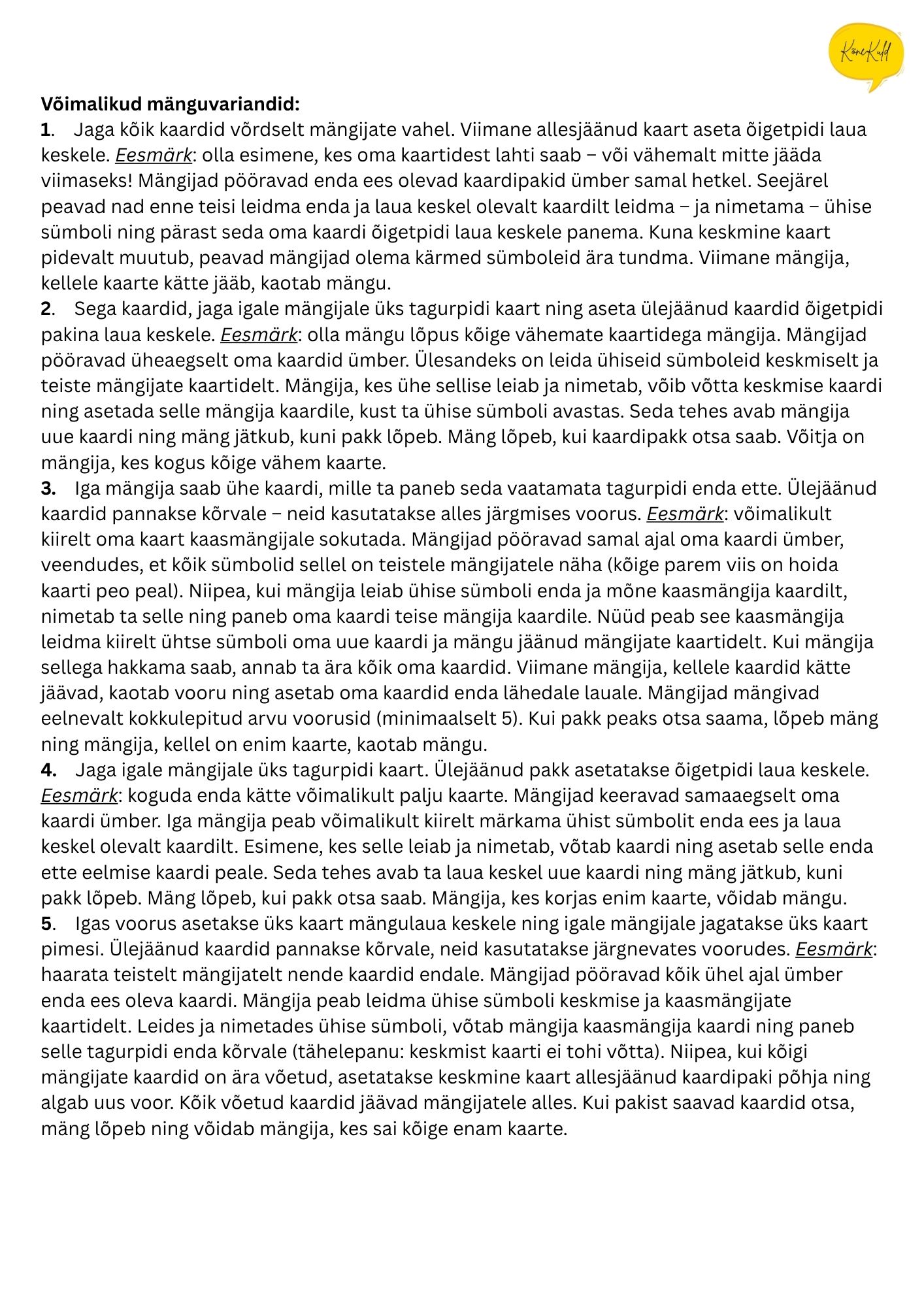 Dobble - Eesti kodu- ja metsloomad ning -linnud - Image 3