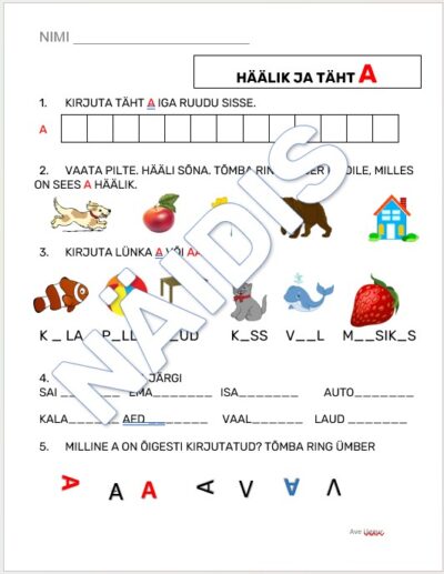 Tähtede töölehed