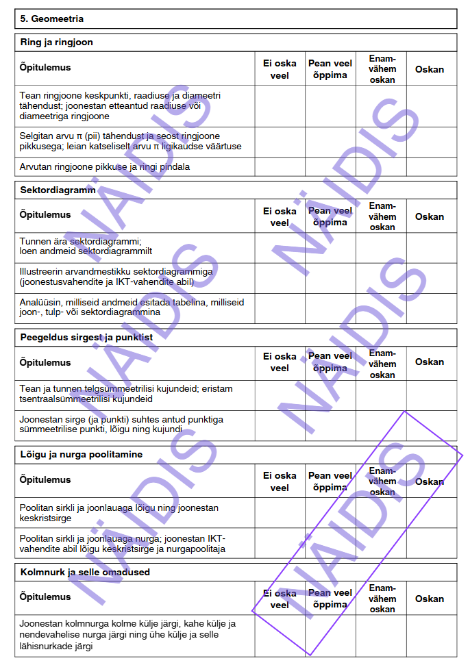 ENESEHINDAMINE: 6. klassi õpitulemused - Image 4