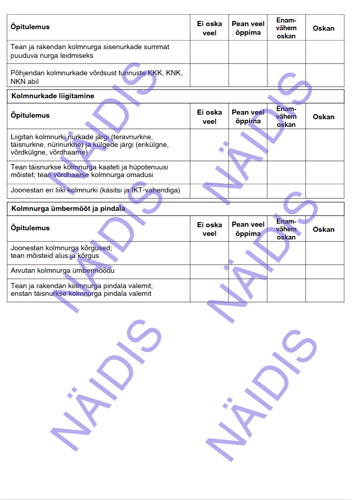 ENESEHINDAMINE: 6. klassi õpitulemused - Image 5