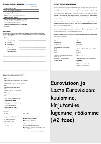 Eurovisioon ja Laste Eurovisioon