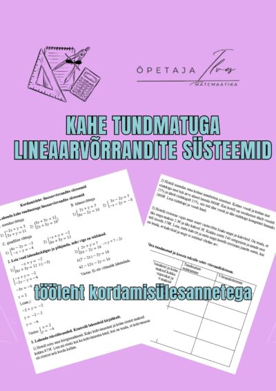Kahe tundmatuga lineaarvõrrandite süsteemide lahendamine