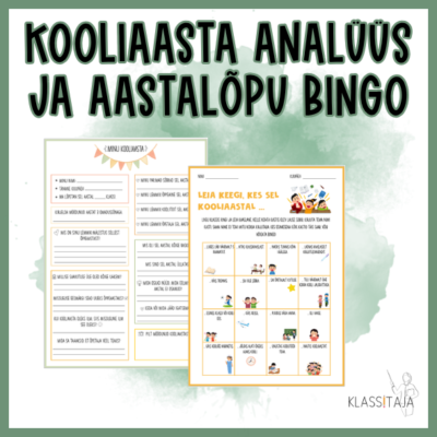 KOOLIAASTA ANALÜÜS JA AASTALÕPU BINGO