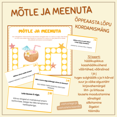 Kordamiseks mäng "Mõtle ja meenuta"