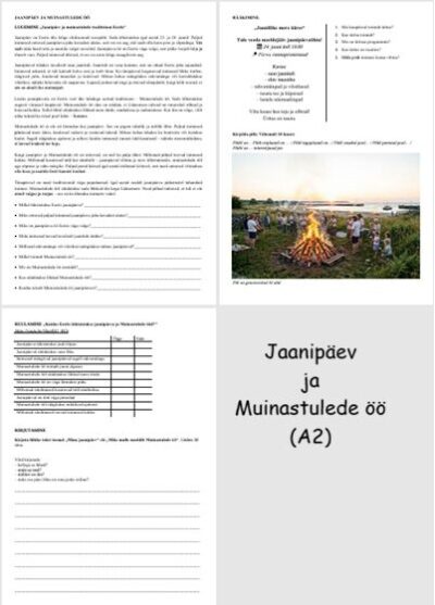 Jaanipäev ja muinastulede traditsioon Eestis (A2)