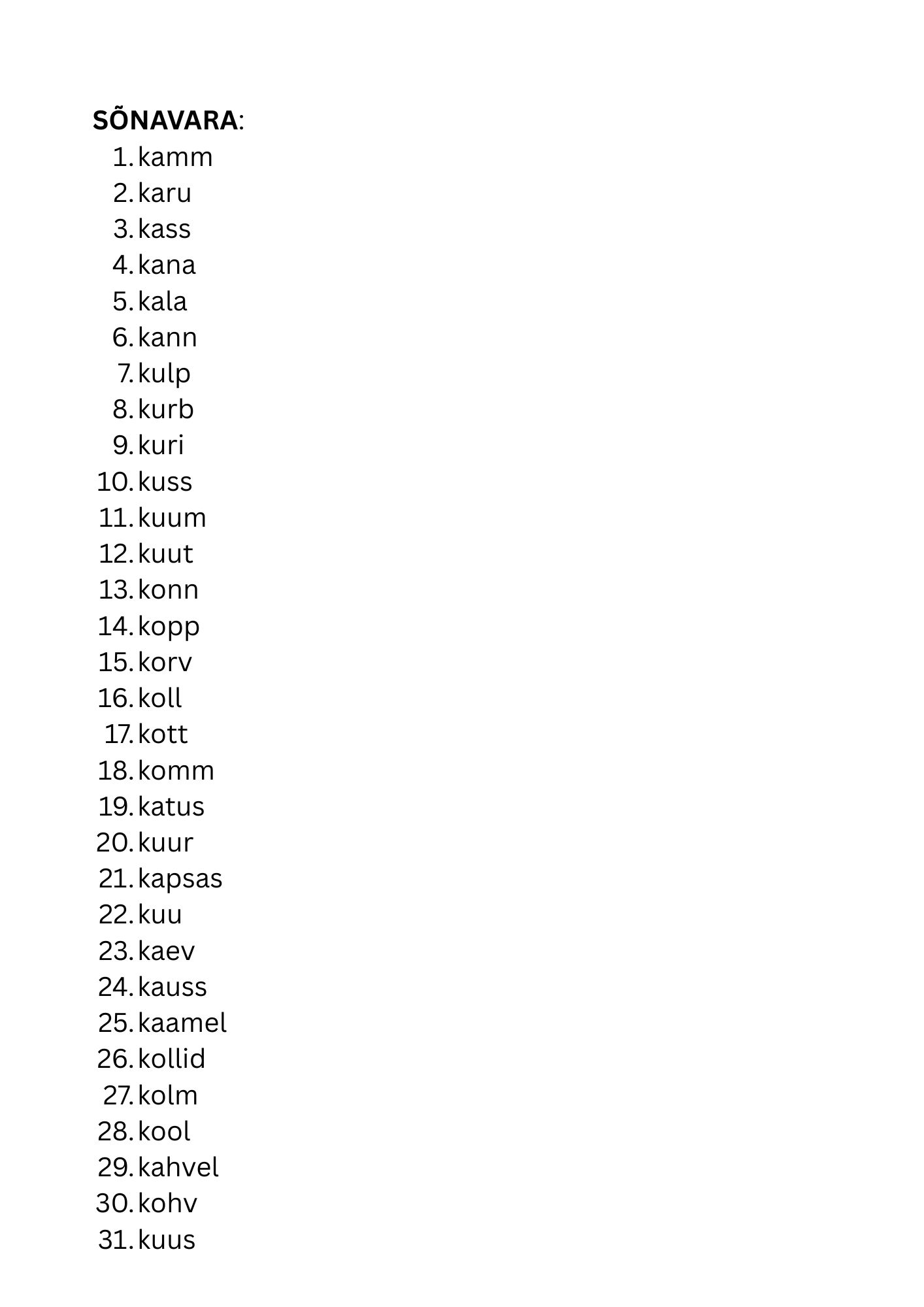 Dobble - K-häälik sõna alguses tagavokaalide ees - Image 3