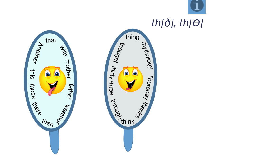 English Pronunciation – Place the words into the proper mirror