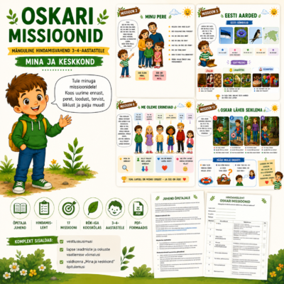 Oskari missioonid: Mina ja keskkond (3–4-aastastele)