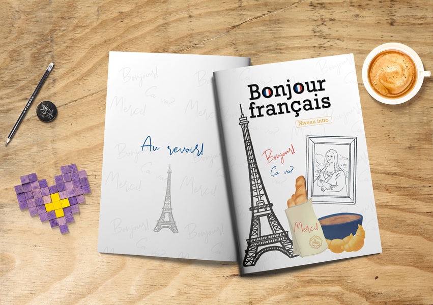 Bonjour français õppekomplekt - sissejuhatav kursus prantsuse keelde (10 tunni materjal ja kava)