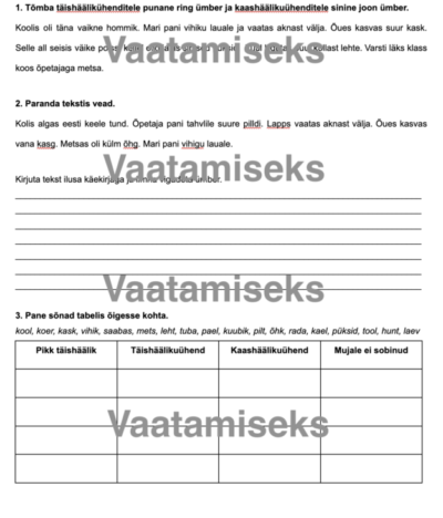 Õigekirja ülesanded