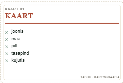 Tabuu - Kaardiõpetus