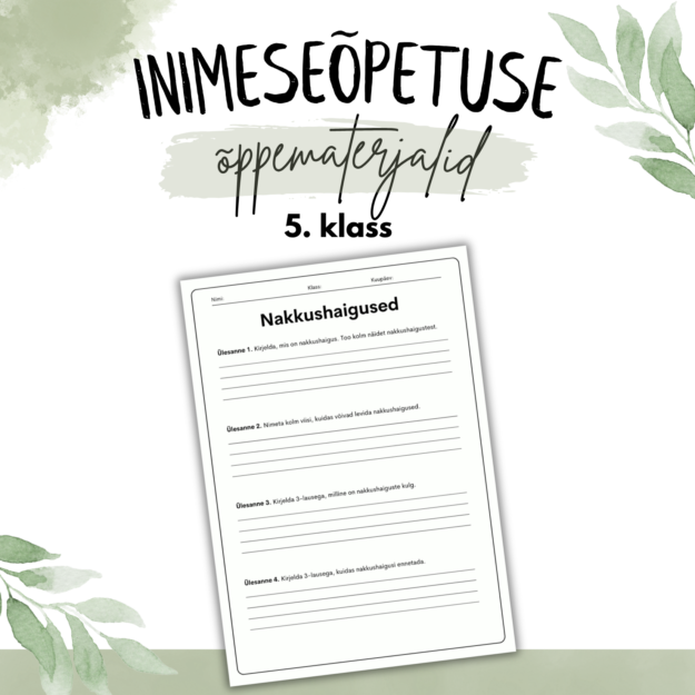 Kontrolltöö “Nakkushaigused” inimeseõpetus 5. klass