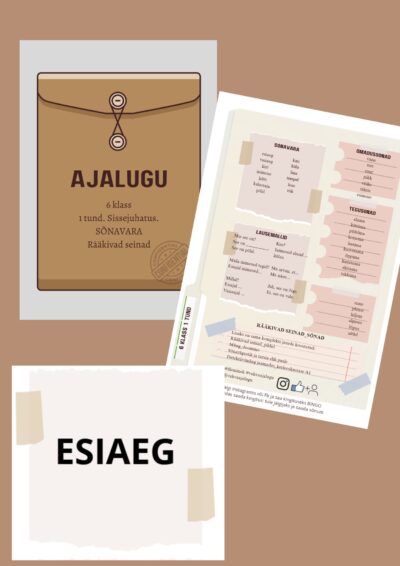 Rääkivad seinad_sõnavara_Ajalugu_6 kl_1 tund