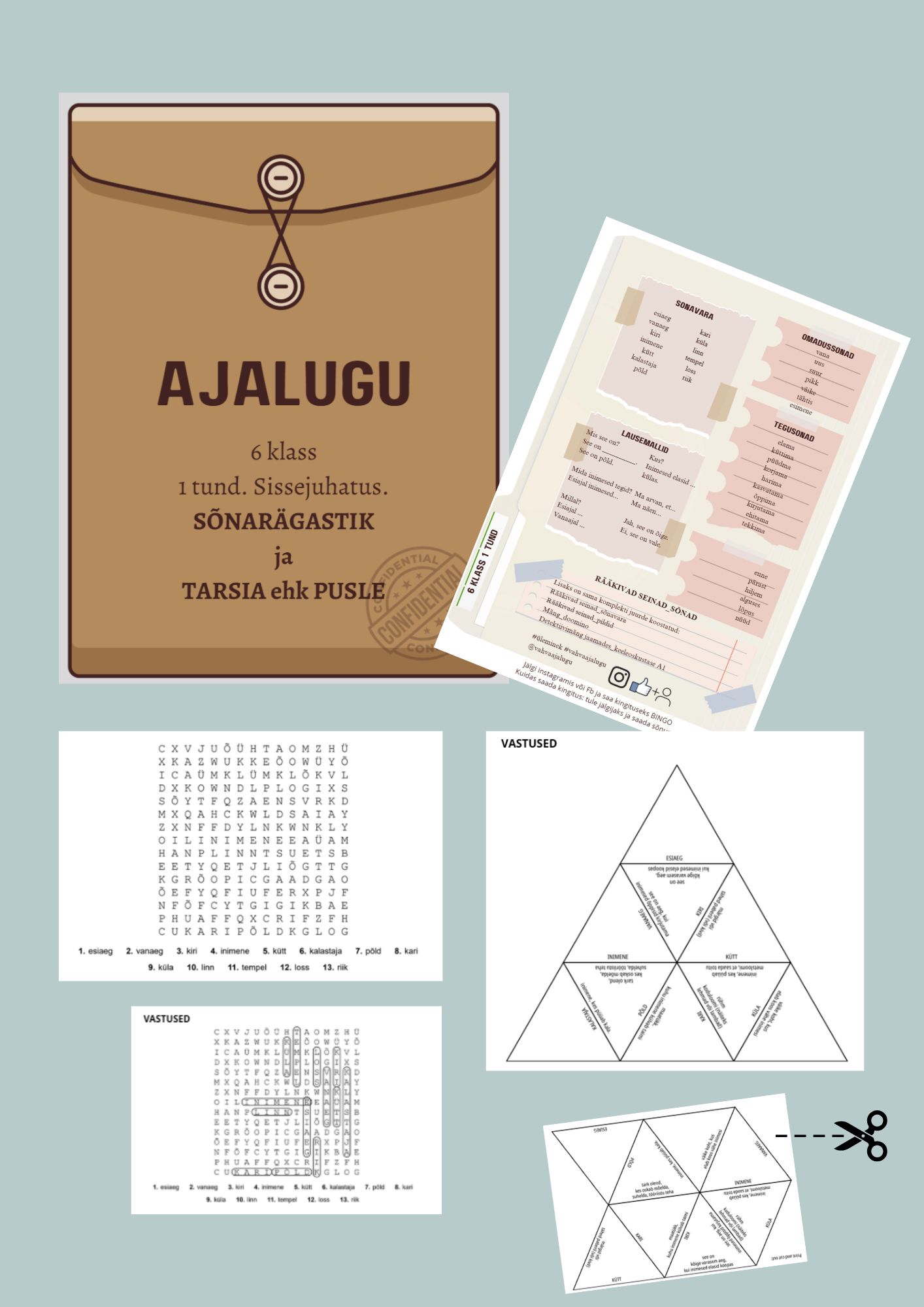 Sõnarägastik ja tarsia_Ajalugu 6 klass_1 tund