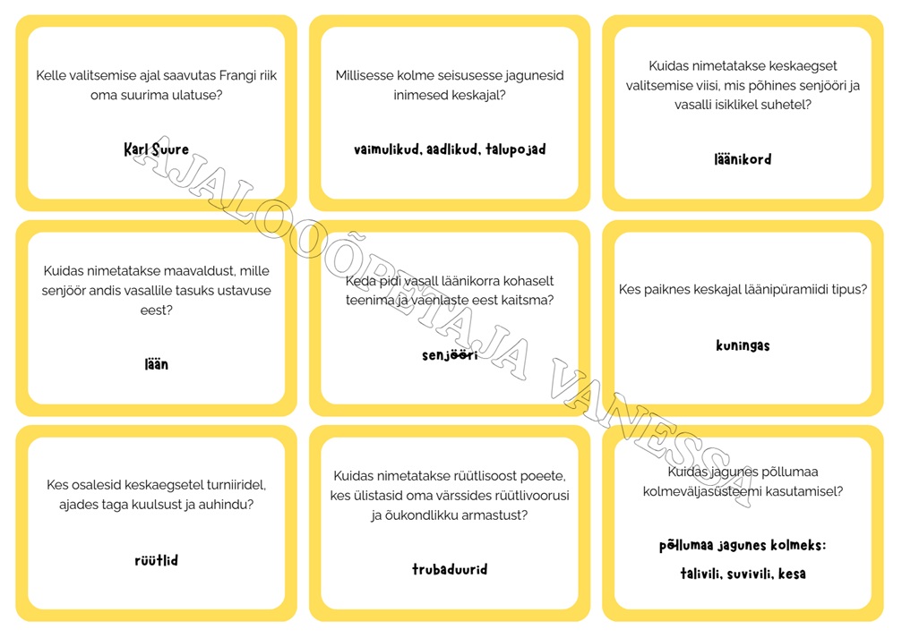 Lauamäng "Keskaeg" - Image 3