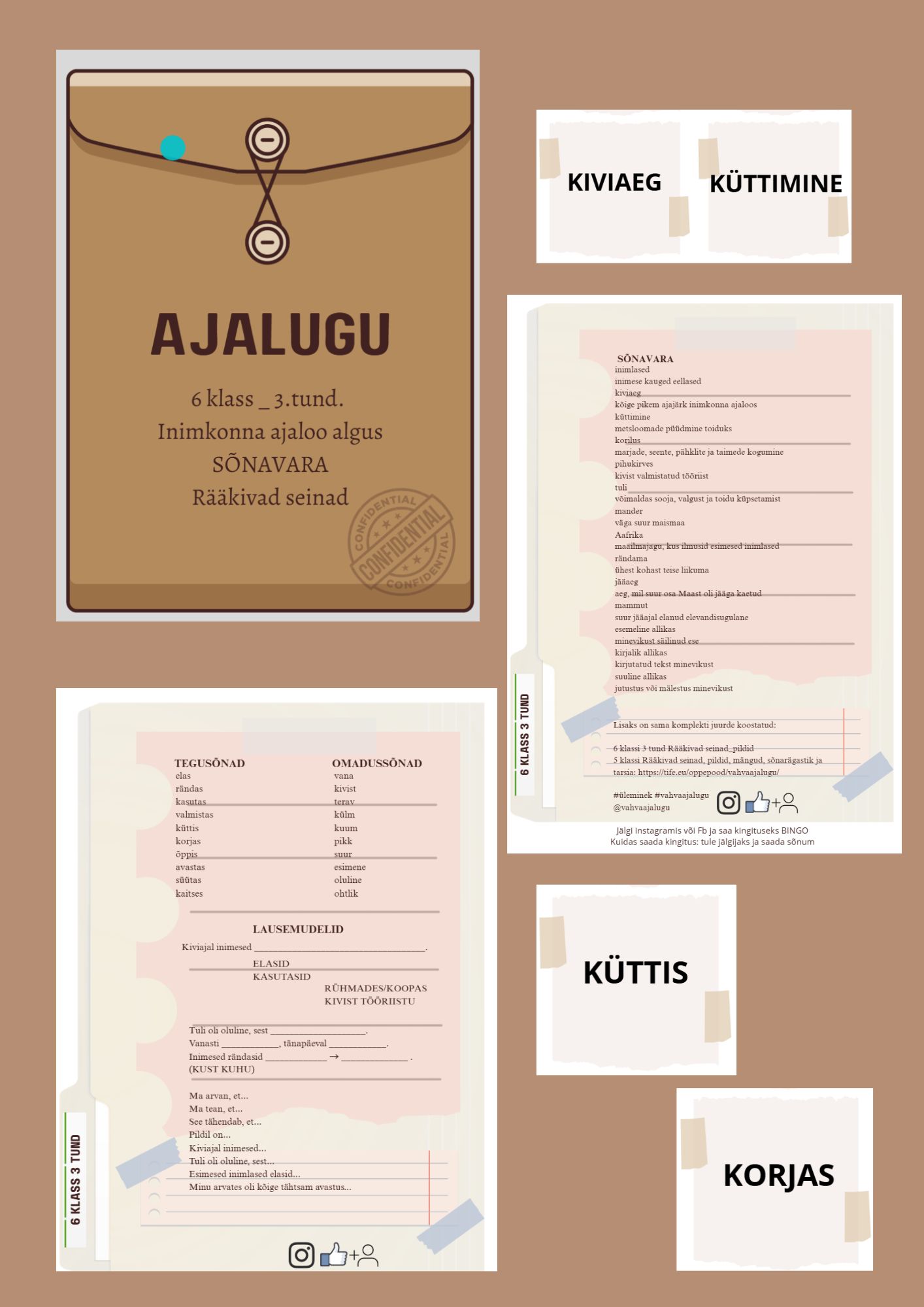 Rääkivad seinad_Sõnavara _Ajalugu 6kl 3 tund_Inimkonna ajaloo algus