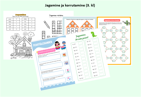 Jagamine ja korrutamine korrutustabeli piires ( 3.kl)