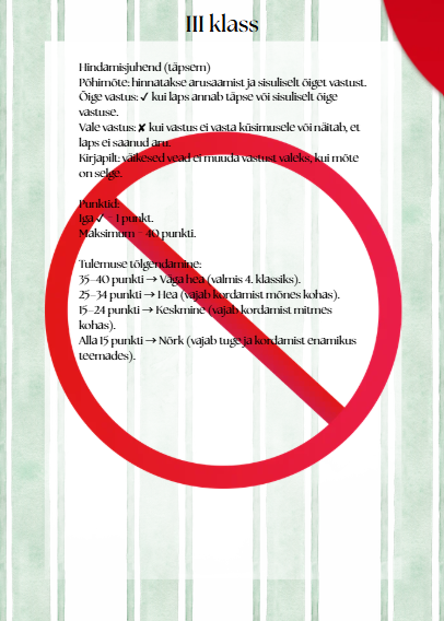Kontrolltöölehed 3. klassi lõpuks ja 4. klassi alguseks (40 küsimust + vastused + hindamisjuhend, 5 lk) - Image 3