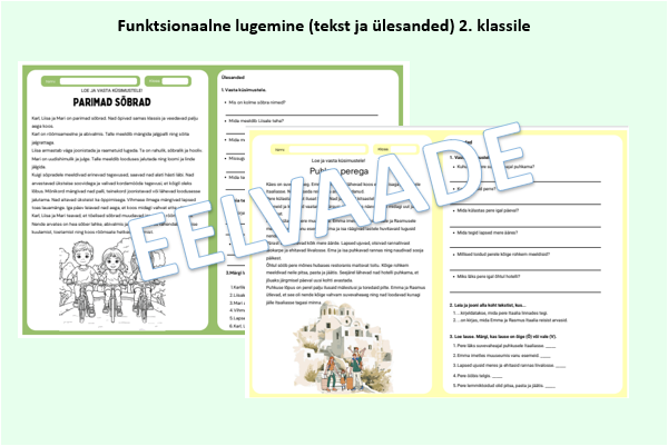Funktsionaalne lugemine 2. klassile (2 lugemispala koos ülesannetega)