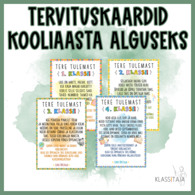 TERVITUSKAARDID KOOLIAASTA ALGUSEKS