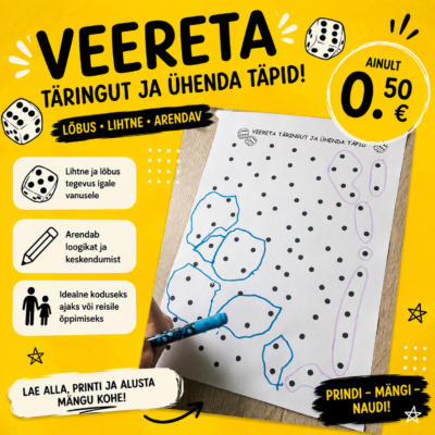 Veereta täringut ja ühenda täpid