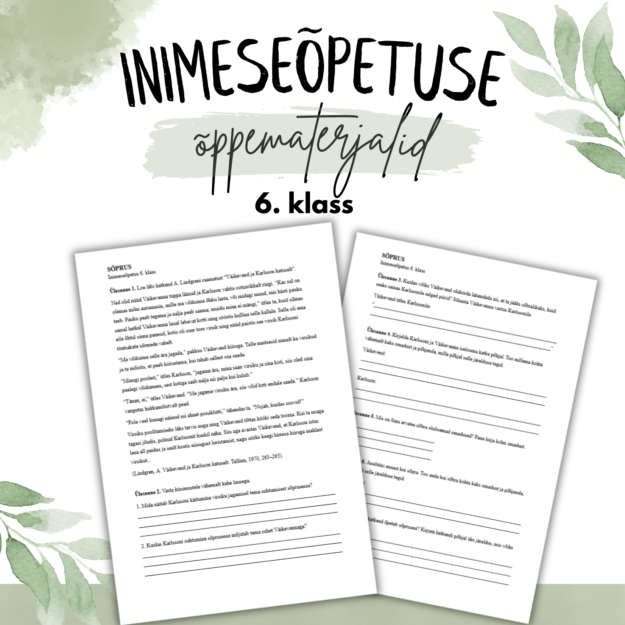Tööleht “Sõprus” inimeseõpetus 6. klass