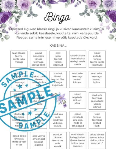 BINGO_tunni häälestamiseks ja aktiveerimiseks