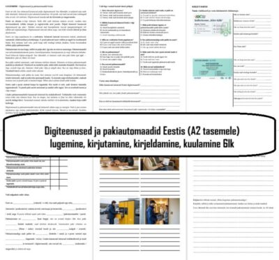 Digiteenused ja pakiautomaadid Eestis (A2)