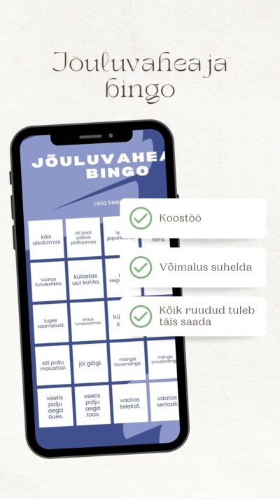 Jõuluvaheaja bingo