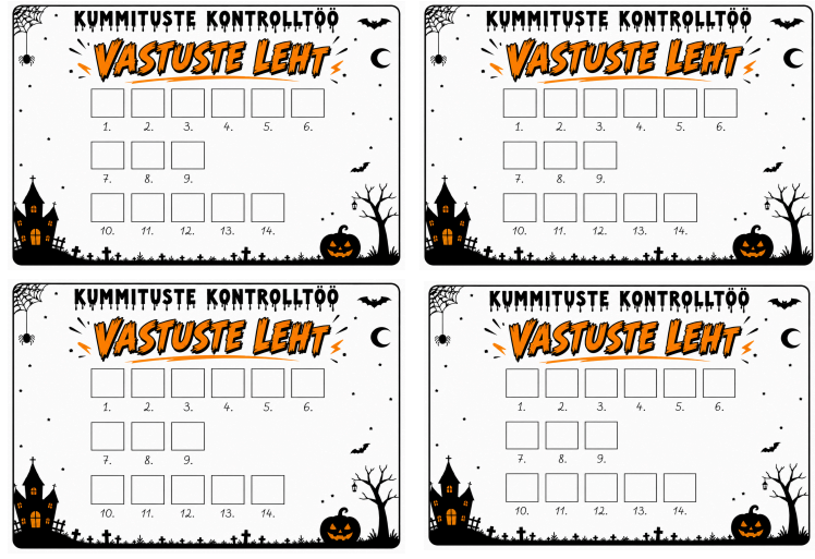 Halloweeni viktoriin- KUMMITUSTE KONTROLLTÖÖ liikumisega - Pilt 2