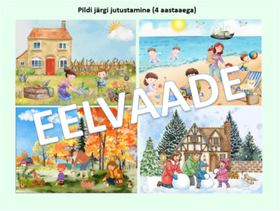 Jutusta pildi järgi - aastaajad (4 pilti A4 formaadis)