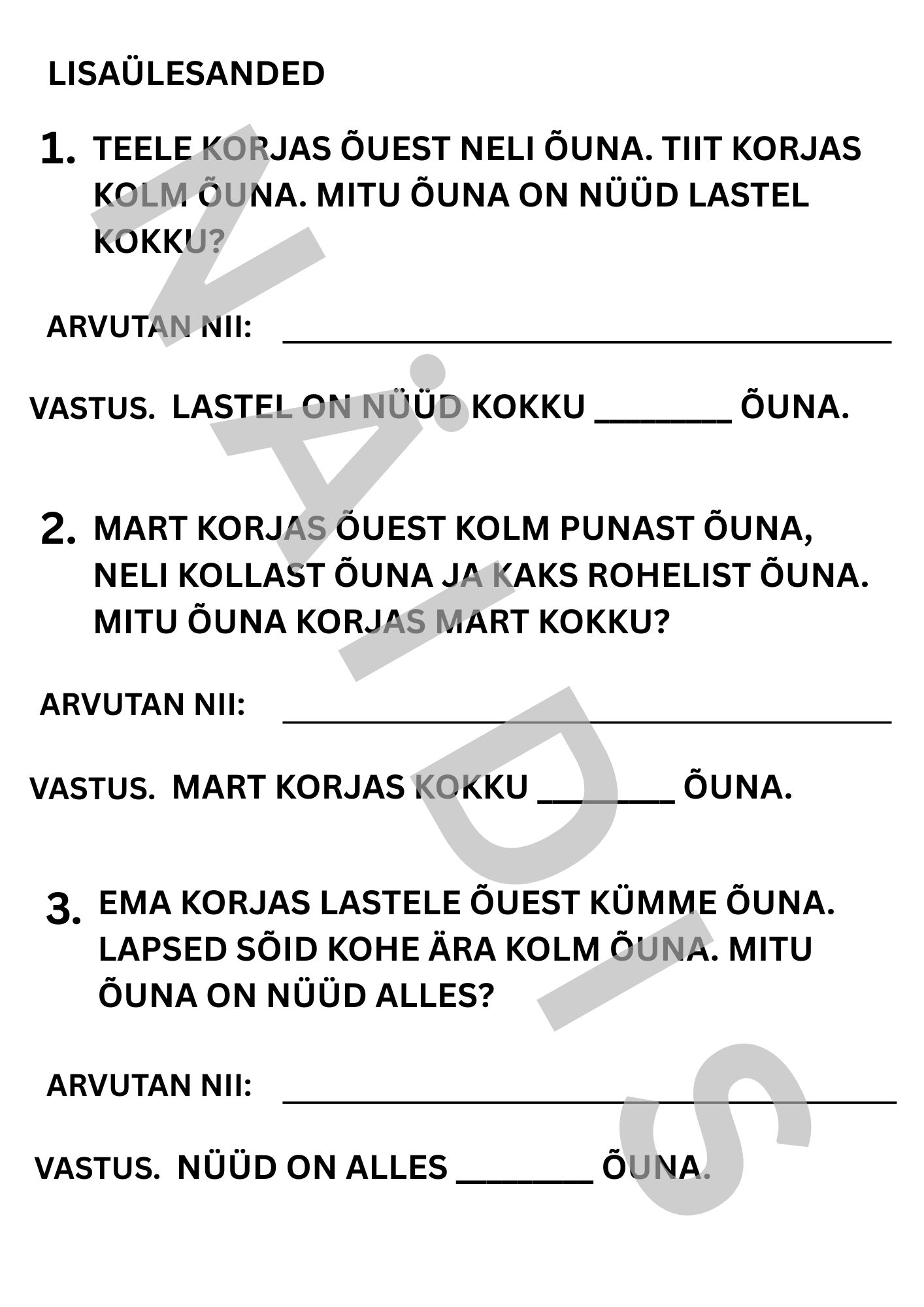 Arvutamisülesanded - sügisene õunajaht - Pilt 6