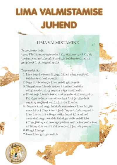 LIMA VALMISTAMISE JUHEND