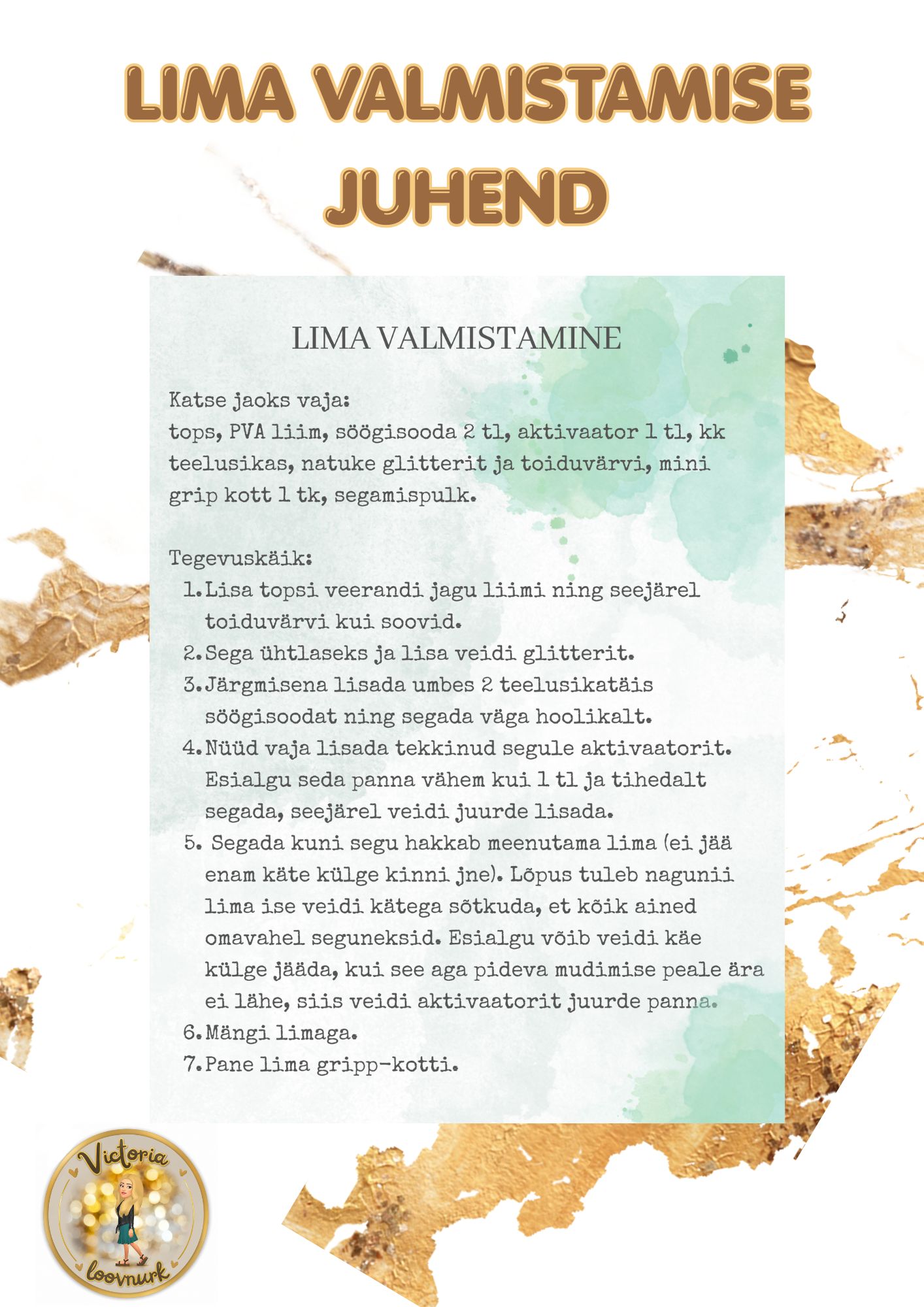LIMA VALMISTAMISE JUHEND